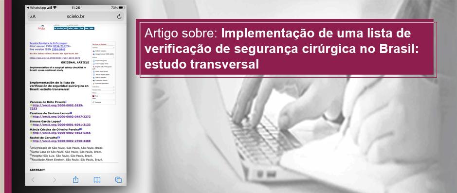 Membros da diretoria e enfermeira pesquisadora publicam artigo na REBEn